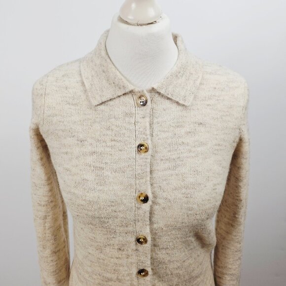 Urban Outfitters - Collared Button Through Cardigan - Cream - XS - Picture 3 of 8